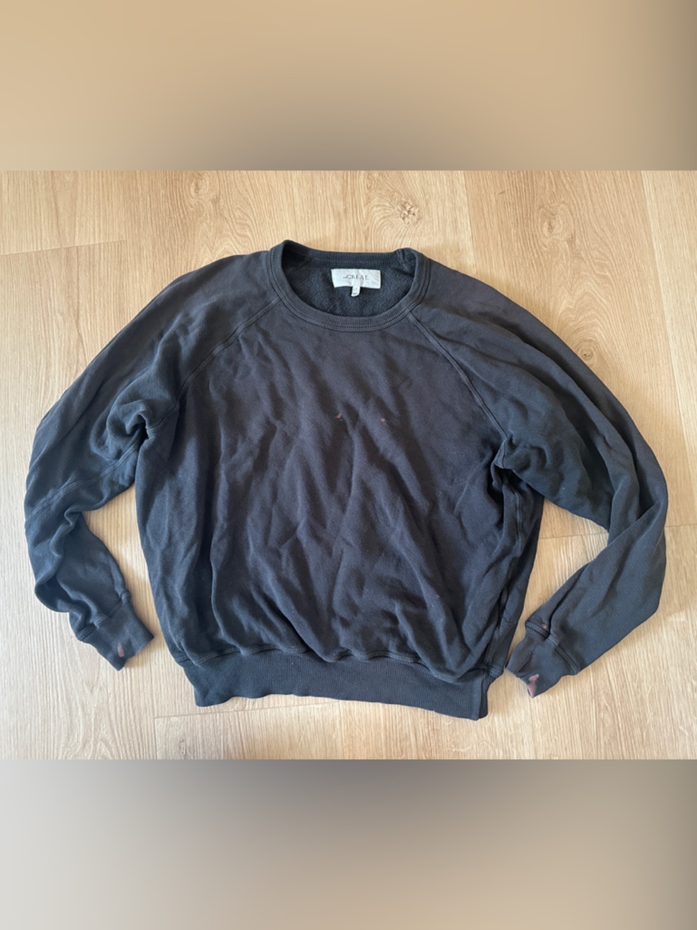 THE GREAT. Women’s Crewneck Sweatshirt - washed black